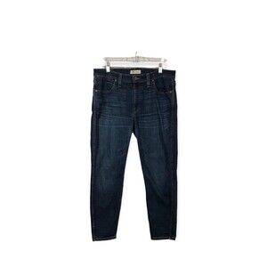 Madewell 9" High Riser Skinny Skinny Crop Womens Size 32 Blue Denim Ankle Jeans